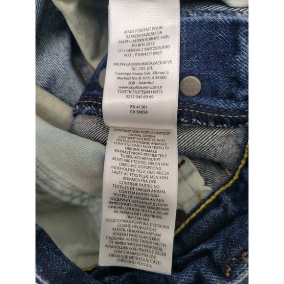 Polo Ralph Lauren Mens Classic Fit Patchwork Bandana Distressed Denim Jeans - Picture 14 of 16